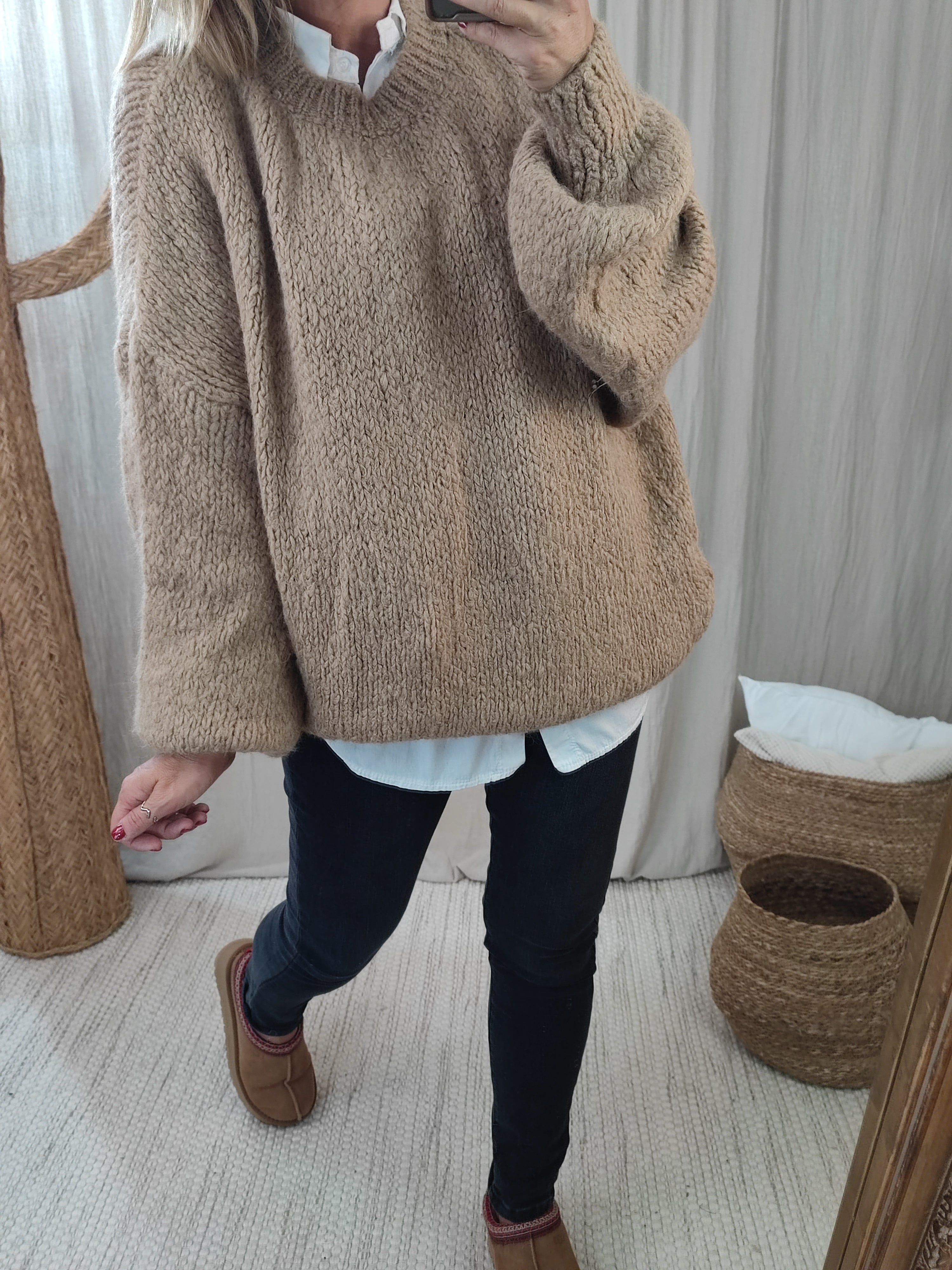 Maxi pull camel | Addict showroom