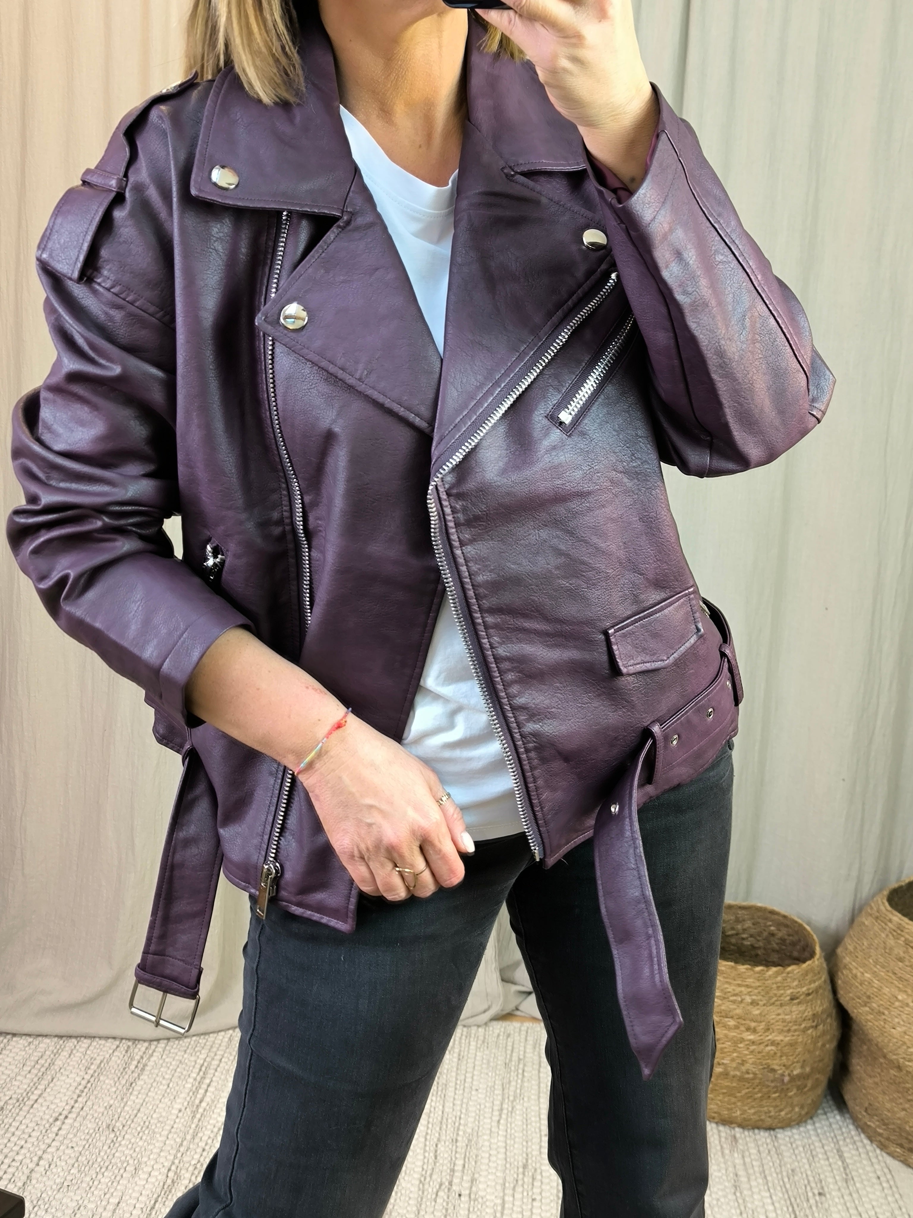 Veste perfecto Prune | Addict showroom