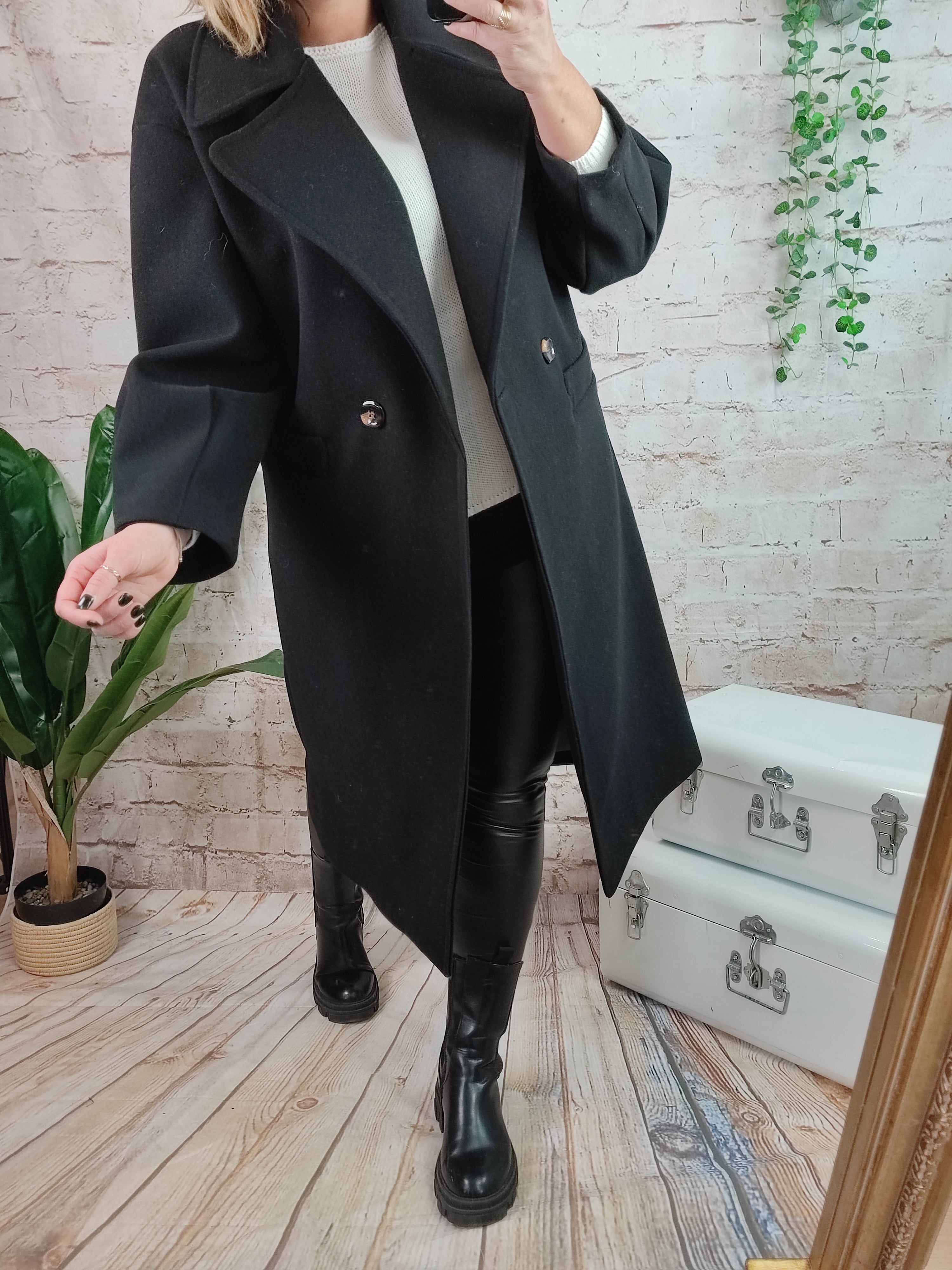 manteau oversize noir